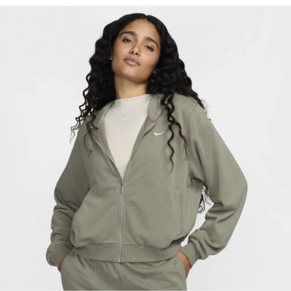 Nike Olive Green Zip-Up Hoodie